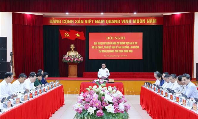 Thường trực Ban Bí thư Trần Cẩm Tú chủ trì Hội nghị giao ban quý II/2026 ảnh 1