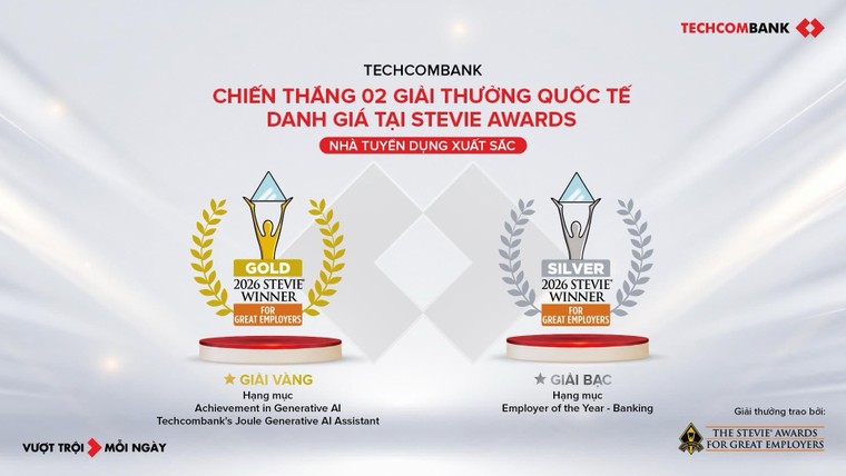 Techcombank giành “cú đúp” giải thưởng quốc tế Stevie® Awards for Great Employers 2026, khẳng định chiến lược kiến tạo tổ chức AI-first ảnh 1
