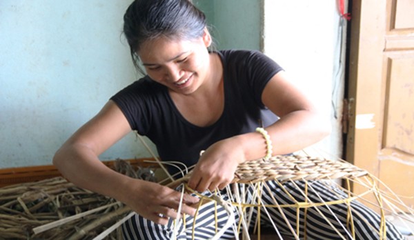 Nghề đan bèo tây xuất ngoại ở Ninh Bình ảnh 1