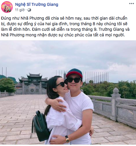 Sau Nhã Phương, Trường Giang cũng lên tiếng xác nhân đám cưới ảnh 3