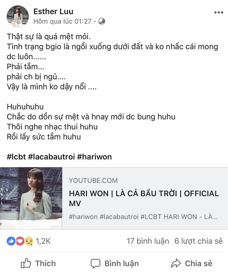 Giữa ồn ào lộ ảnh nhạy cảm của chồng, Hari Won đăng status tâm trạng ảnh 2