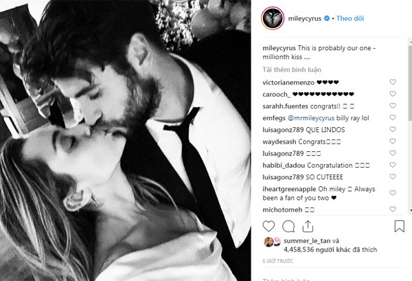 Miley Cyrus đăng ảnh ngọt ngào, xác nhận thông tin kết hôn ảnh 2