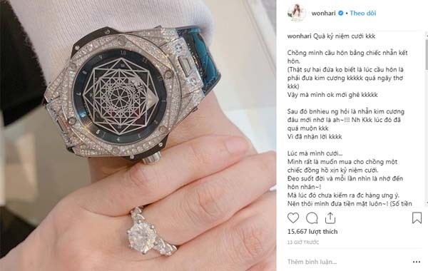 Hari Won chi mạnh mua đồng hồ tặng chồng ảnh 1