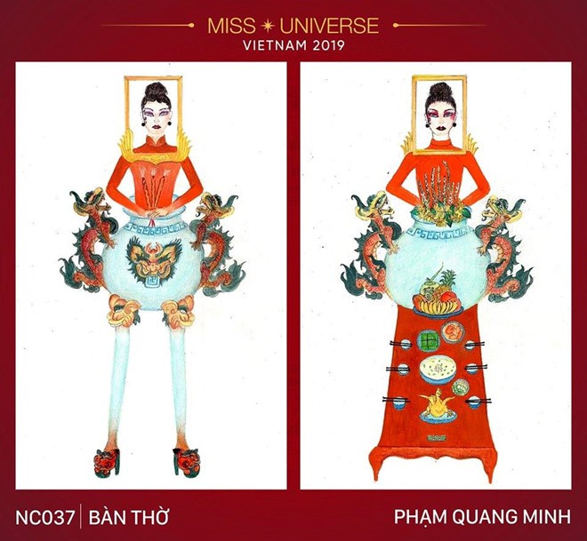 Tranh cãi xung quanh thiết kế 'bàn thờ' cho Hoàng Thuỳ tham dự Miss Universe 2019 ảnh 1