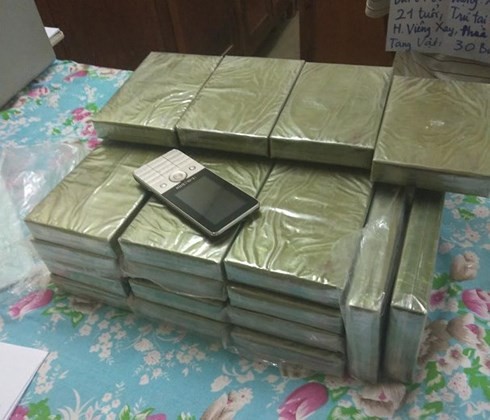 Đối tượng người Lào vận chuyển 30 bánh heroin sang Việt Nam ảnh 1