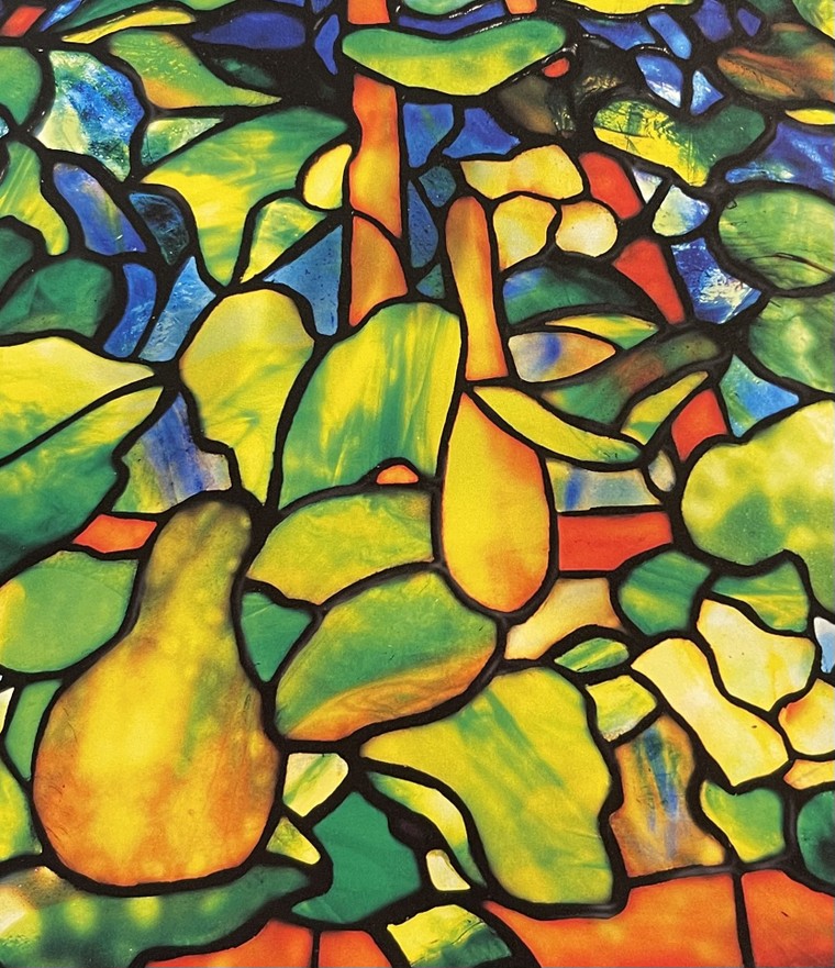 Họa tiết bí đỏ: Nét đẹp tự nhiên trong từng chi tiết đèn kính màu Tiffany ảnh 1