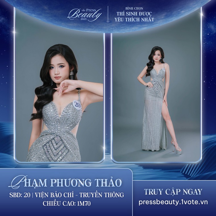 Vẻ đẹp trưởng thành trong trang phục dạ hội của Top 11 Press Beauty 2025 ảnh 1