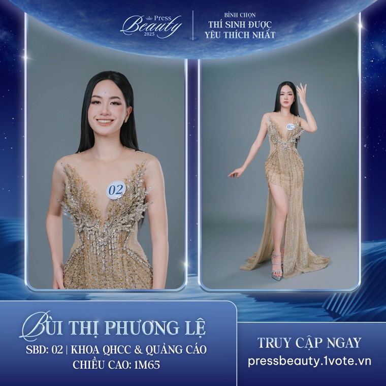 Vẻ đẹp trưởng thành trong trang phục dạ hội của Top 11 Press Beauty 2025 ảnh 3