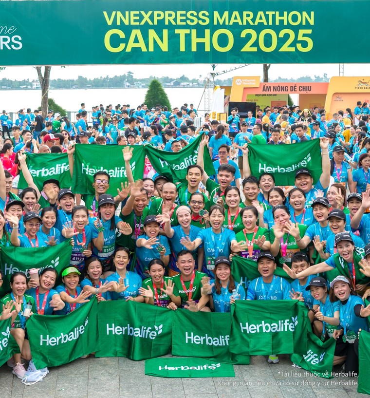 Herbalife Việt Nam khuyến khích lối sống năng động thông qua hoạt động đồng hành cùng giải chạy VnExpress Marathon Cần Thơ 2025 ảnh 5