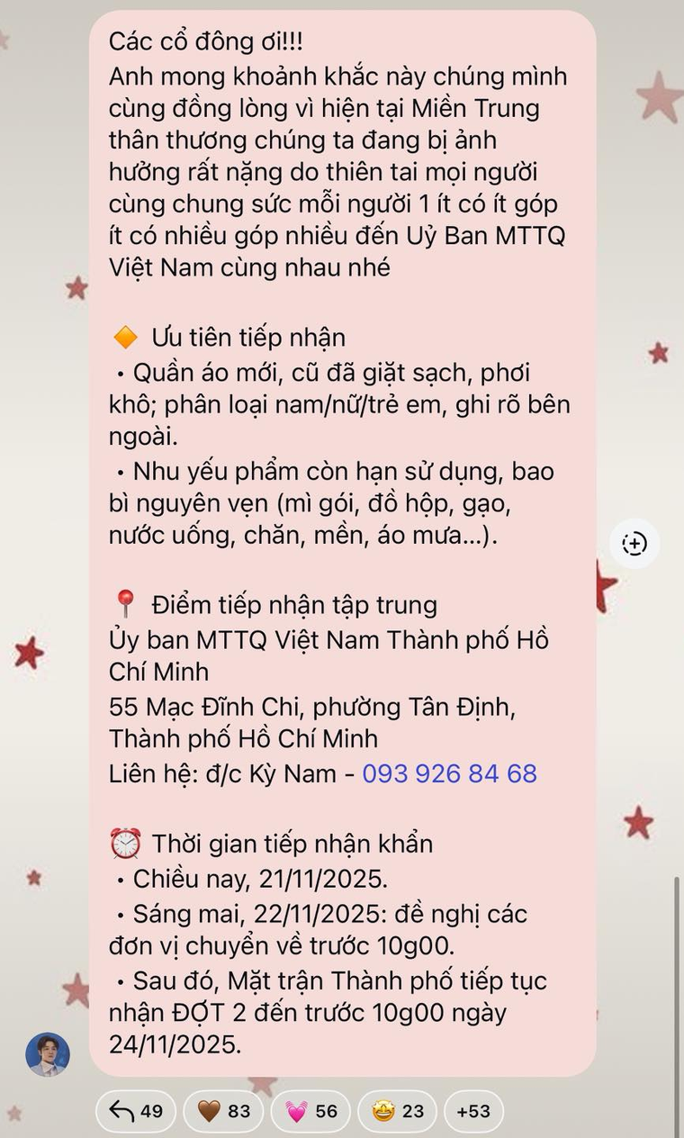 100 túi thuốc mini từ fan Mason Nguyễn gửi về miền Trung: Lan tỏa điều tử tế từ tình yêu thần tượng ảnh 1