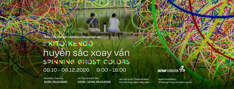 Khai mạc triển lãm sắp đặt “Huyền Sắc Xoay Vần” của nghệ sĩ Nhật Bản Kito Kengo tại Hà Nội ảnh 2