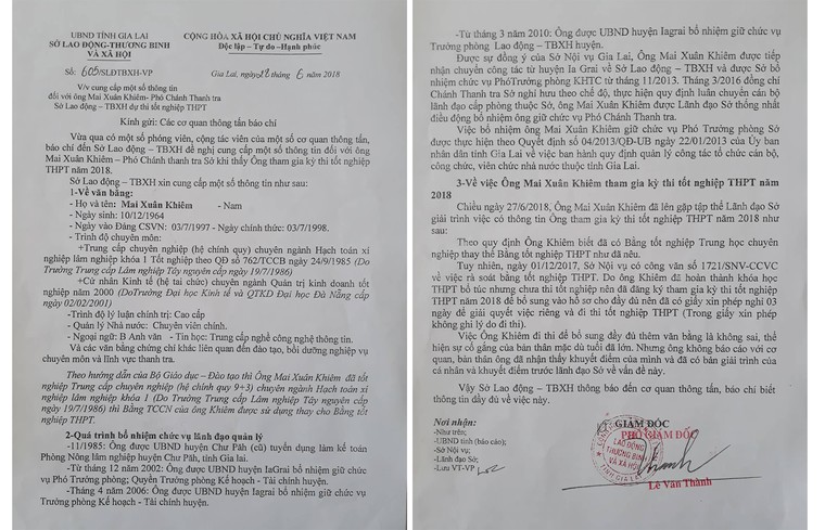 Phó Chánh thanh tra đi thi tốt nghiệp: Sở LĐTBXH nói gì? ảnh 1