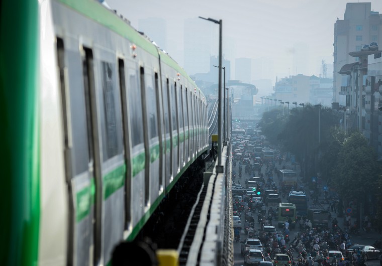 5 đoàn tàu đường sắt trên cao chạy thử ở Hà Nội ảnh 10