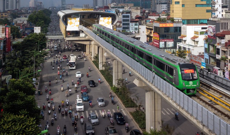 5 đoàn tàu đường sắt trên cao chạy thử ở Hà Nội ảnh 11