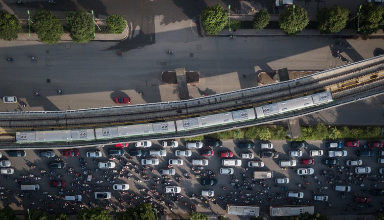 5 đoàn tàu đường sắt trên cao chạy thử ở Hà Nội ảnh 8