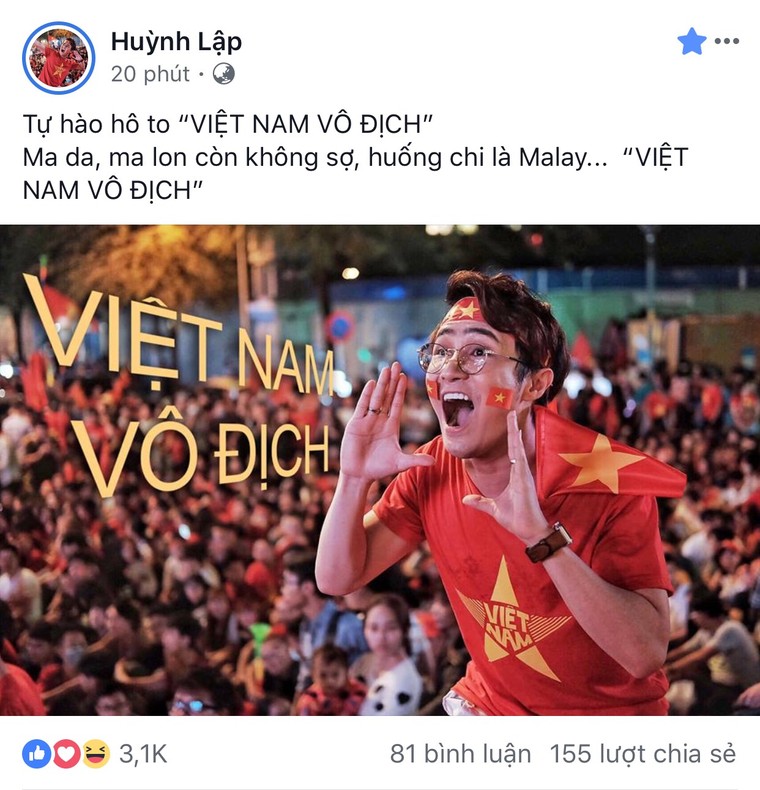 Sao Việt nhuộm đỏ mạng xã hội, tự hào hô vang 'Việt Nam vô địch' ảnh 1