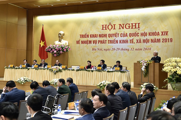 Tổng Bí thư, Chủ tịch nước Nguyễn Phú Trọng: Phấn đấu năm 2019 đạt kết quả cao hơn năm 2018 ảnh 1