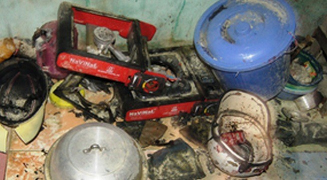 Nổ bình gas mini khi đang ăn lẩu, 3 nam thanh niên nhập viện ảnh 1