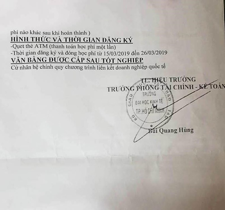 Đại học Kinh tế TP. HCM bị giả con dấu, lừa thí sinh ảnh 4