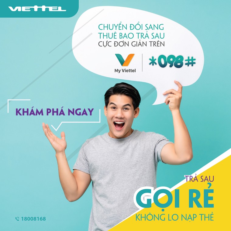 Thuê bao Viettel có thể chuyển từ trả trước sang trả sau qua My Viettel và đầu số 098 ảnh 1