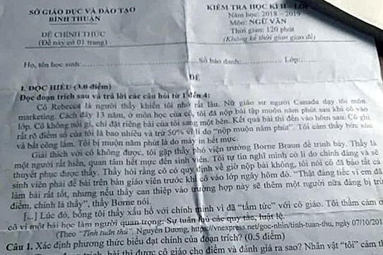 Làm lộ đề thi lớp 12, một cán bộ bị cách chức ảnh 2