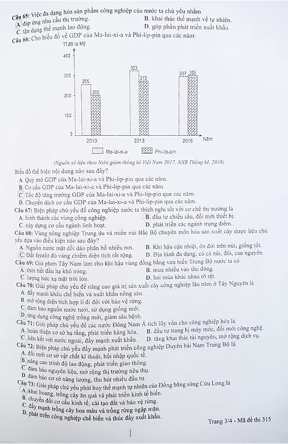 Thí sinh thở phào với đề Địa lý THPT quốc gia 2019 ảnh 3