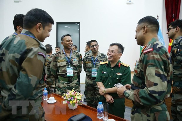 Việt Nam và Ấn Độ diễn tập chung trên sa bàn về gìn giữ hòa bình ảnh 1