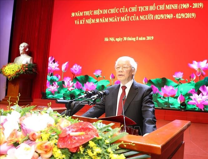 Lễ kỷ niệm cấp Quốc gia 50 năm thực hiện Di chúc của Chủ tịch Hồ Chí Minh ảnh 1