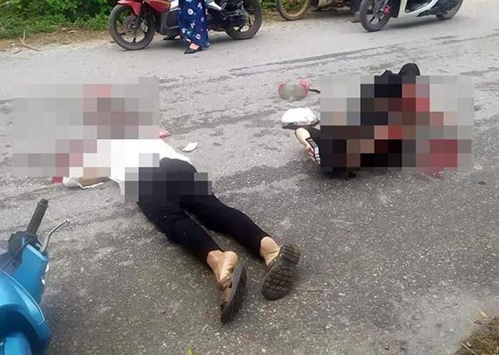 Tông vào chó chạy rông, 2 vợ chồng bị xe tải cán thương vong ảnh 1