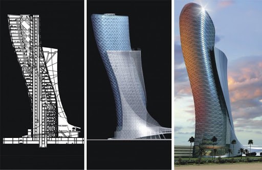 Móng tòa tháp Capital Gate có độ sâu bao nhiêu?