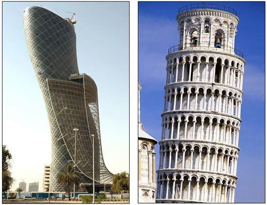 Capital Gate nghiêng dần từ tầng bao nhiêu?