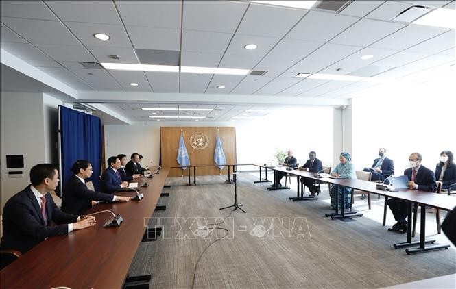 Thủ tướng Chính phủ Phạm Minh Chính gặp các lãnh đạo của Liên hợp quốc ảnh 1