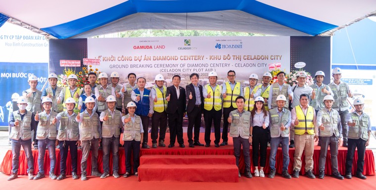 Hòa Bình khởi công xây dựng khu Diamond Centery - Khu đô thị Celadon City ảnh 1