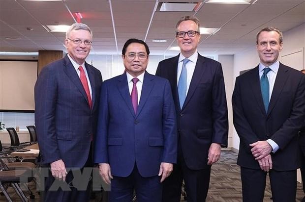 Thủ tướng tiếp, điện đàm với lãnh đạo các quỹ đầu tư và tập đoàn ảnh 2