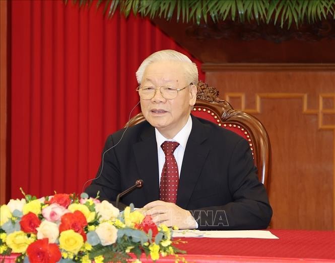 Tổng Bí thư Nguyễn Phú Trọng điện đàm với Tổng thống Indonesia Joko Widodo ảnh 1