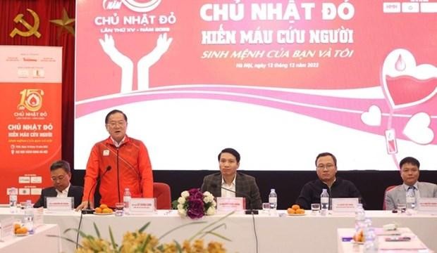 Chương trình Chủ nhật Đỏ dự kiến tiếp nhận 50.000 đơn vị máu ảnh 1