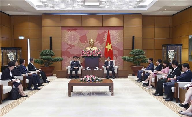 Chủ tịch Quốc hội Vương Đình Huệ tiếp Chủ tịch Đảng Dân chủ Lập hiến Nhật Bản ảnh 3