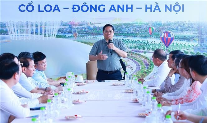 Thủ tướng kiểm tra tiến độ thi công dự án Trung tâm Hội chợ Triển lãm Quốc gia ảnh 3