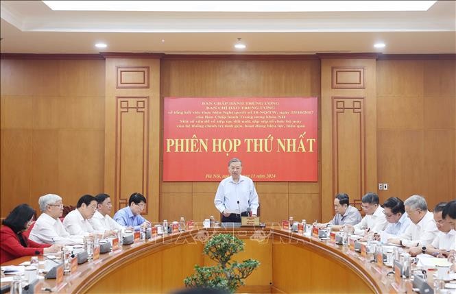Tổng Bí thư Tô Lâm: Tập trung thực hiện thắng lợi cuộc cách mạng về tổ chức bộ máy của hệ thống chính trị ảnh 1