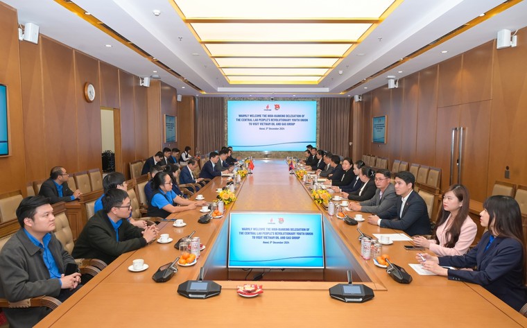 Petrovietnam đón Đoàn đại biểu Trung ương Đoàn Thanh niên Nhân dân Cách mạng Lào đến thăm và làm việc ảnh 1