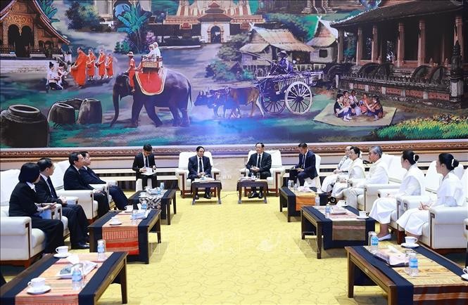 Thủ tướng Phạm Minh Chính gặp Lãnh đạo CHDCND Lào ảnh 4