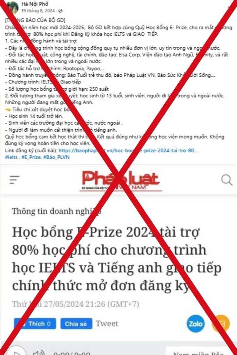 Bộ Giáo dục và Đào tạo cảnh báo chương trình học bổng tiếng Anh giả mạo ảnh 1