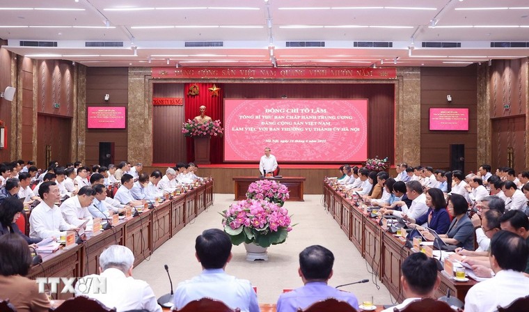 Phát biểu của Tổng Bí thư tại buổi làm việc với Ban Thường vụ Thành ủy Hà Nội ảnh 2