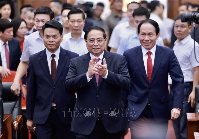 Lãnh đạo Đảng, Nhà nước dự Lễ công bố các nghị quyết, quyết định sáp nhập đơn vị hành chính ảnh 5