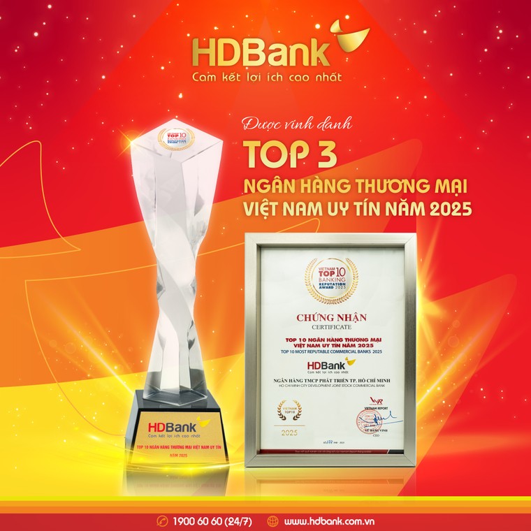 HDBank giữ vị trí thứ 3 Top ngân hàng niêm yết uy tín và hiệu quả nhất Việt Nam ảnh 1