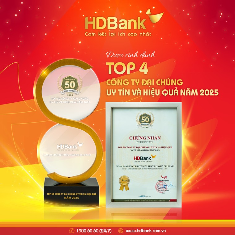 HDBank giữ vị trí thứ 3 Top ngân hàng niêm yết uy tín và hiệu quả nhất Việt Nam ảnh 2
