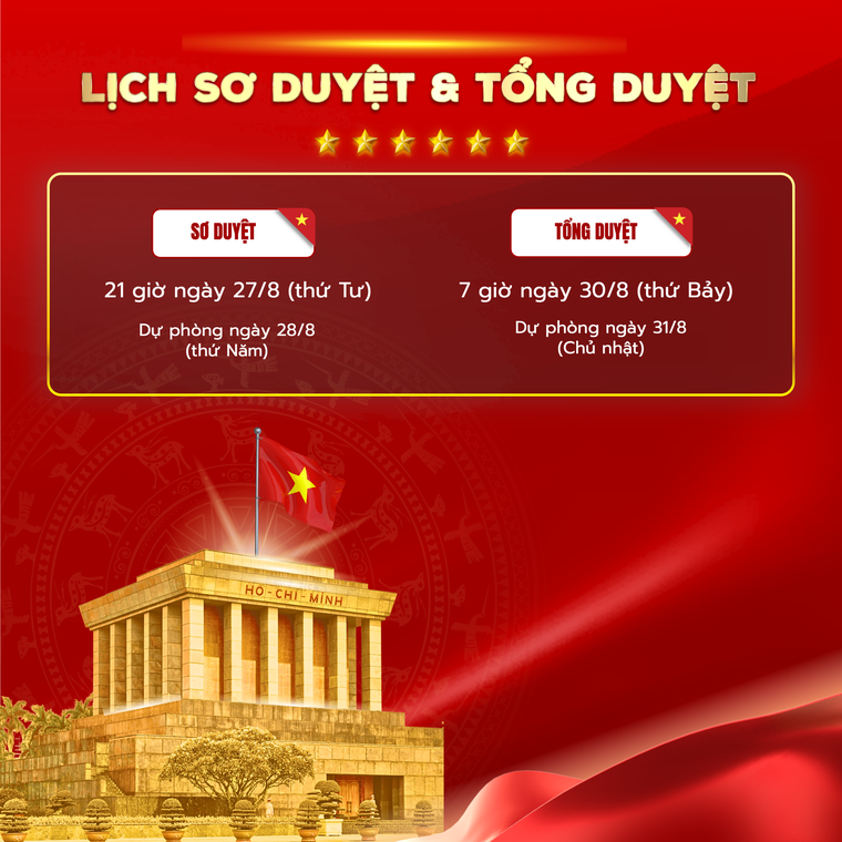 Lịch trình chi tiết lễ diễu binh, diễu hành; danh sách các điểm bắn pháo hoa kỷ niệm 80 năm Quốc khánh 2/9/2025 ảnh 2
