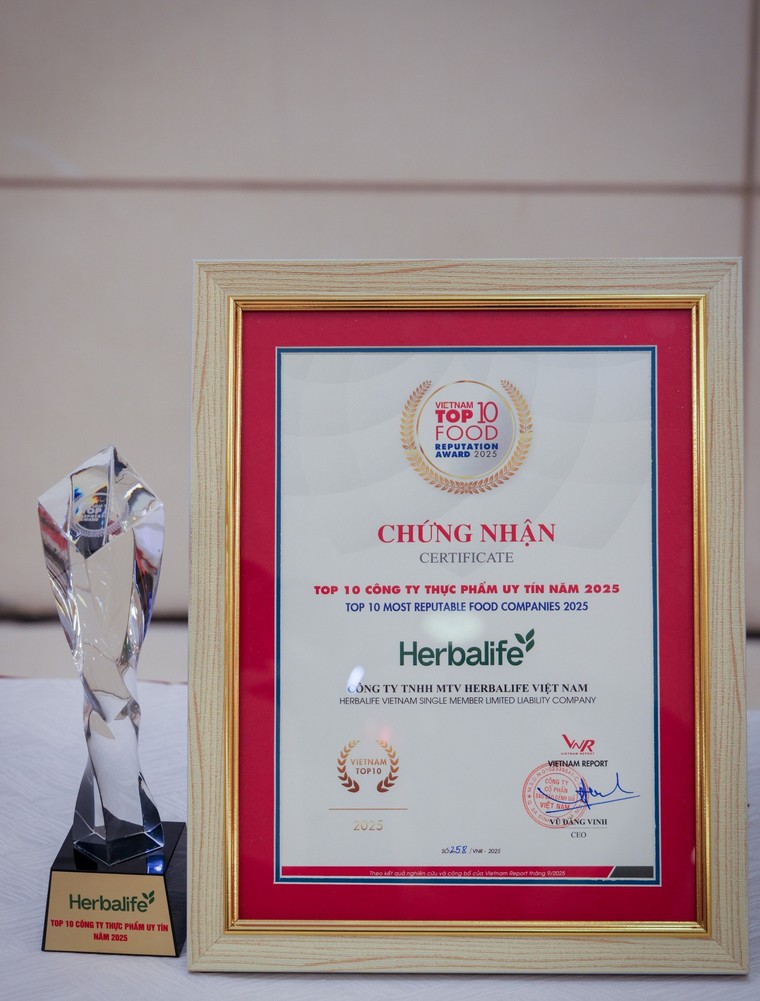 Herbalife Việt Nam được vinh danh Top 10 Công ty Thực phẩm Uy tín lần thứ năm liên tiếp ảnh 2
