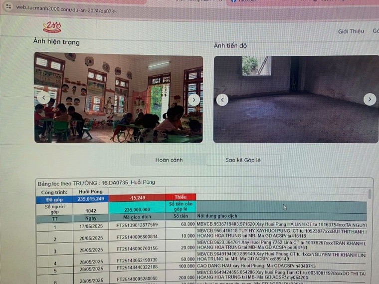 Tiếp tục phát hiện loạt dự án trường học thuộc hệ sinh thái Nuôi em, đã xây dựng xong vẫn kêu gọi đóng góp ảnh 8