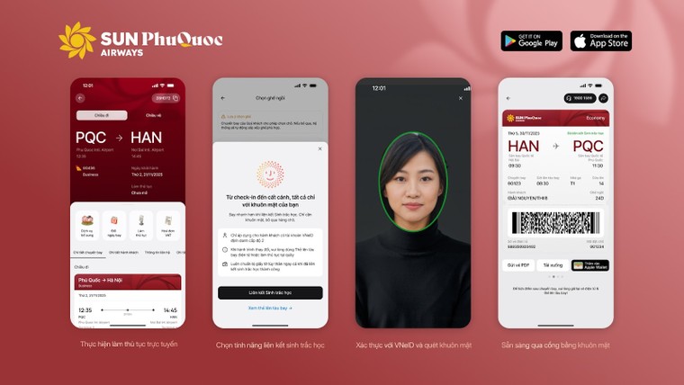 Từ ngày 01/1/2026, hành khách Sun PhuQuoc Airways có thể làm thủ tục bay bằng sinh trắc học ảnh 1